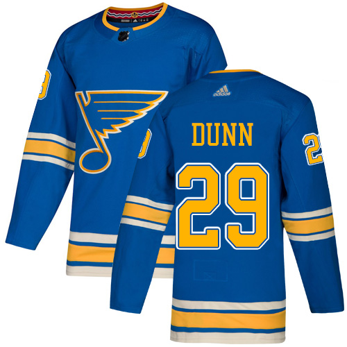 Adidas St. Louis Blues #29 Vince Dunn Blue Alternate Authentic Stitched Jersey Men's