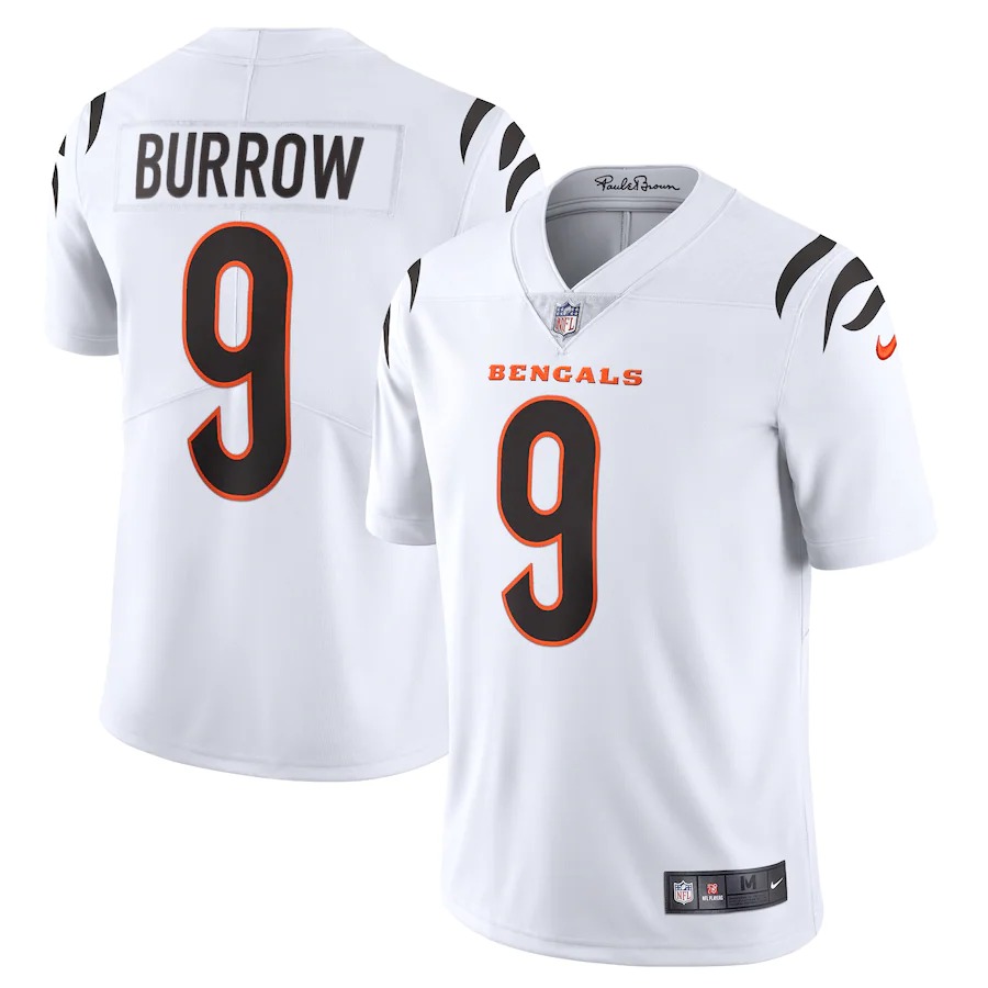 Cincinnati Bengals #9 Joe Burrow White Vapor Limited Jersey