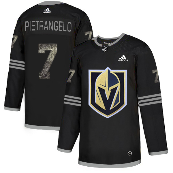 Adidas Golden Knights #7 Alex Pietrangelo Black Authentic Classic Stitched Jersey