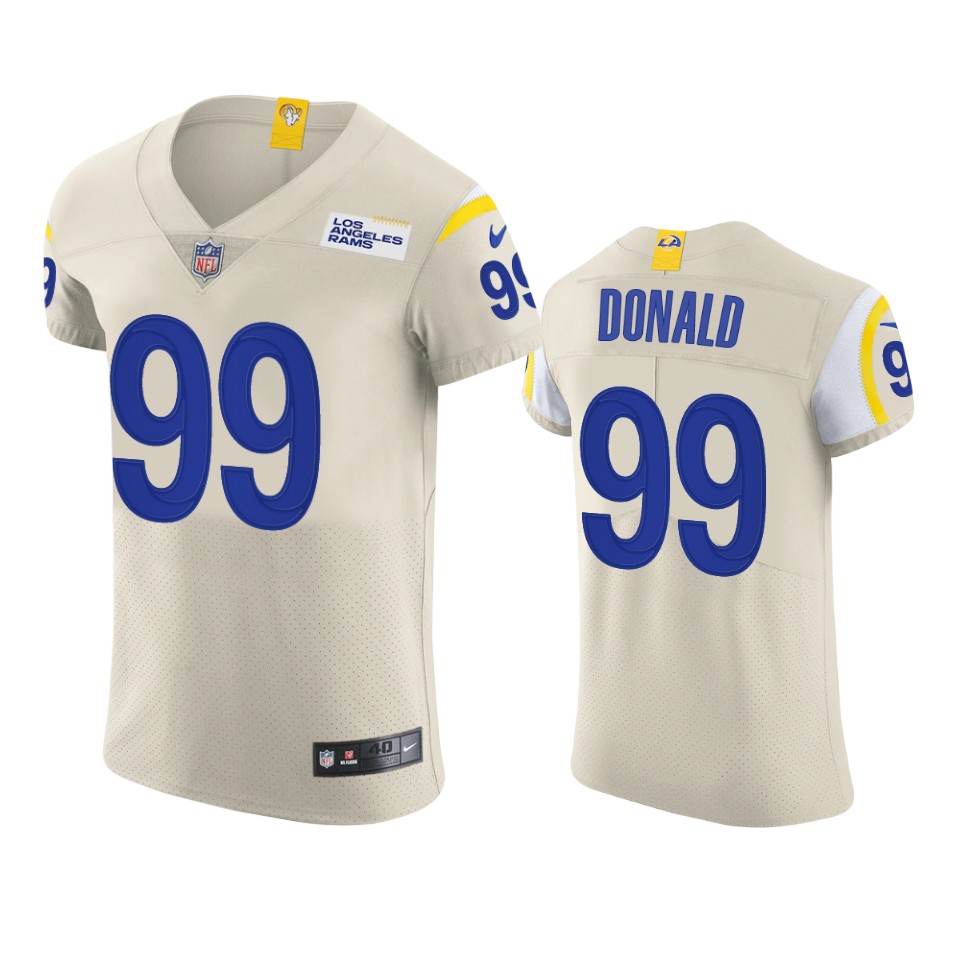Los Angeles Rams #99 Aaron Donald Men's Vapor Elite Player Jersey - Bone