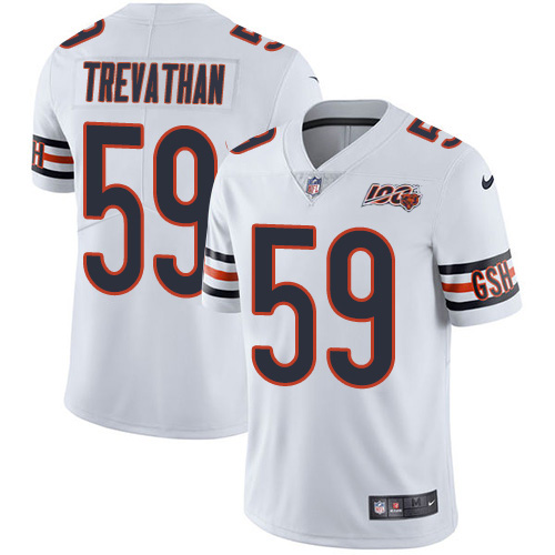 Chicago Bears #59 Danny Trevathan White Men's 100th Season Stitched Vapor Untouchable Limited Jersey Men's