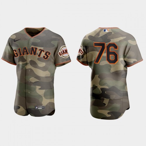 San Francisco San Francisco Giants #76 Jarlin Garcia Men's 2021 Armed Forces Day Authentic Jersey -Camo Men's