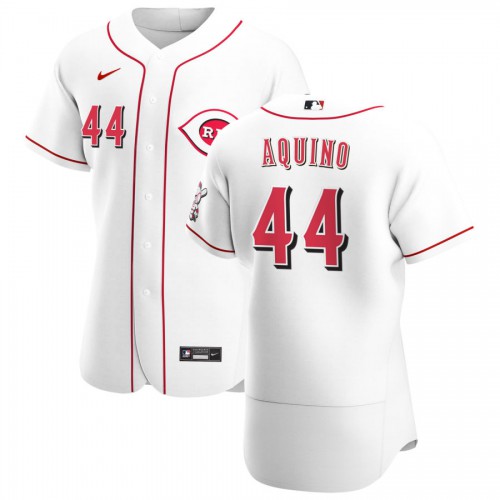 Cincinnati Cincinnati Reds #44 Aristides Aquino Men's White Home 2020 Authentic Player Jersey Men's