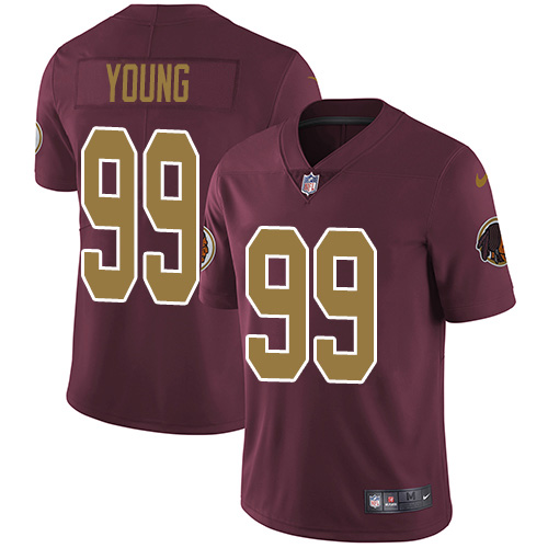 Commanders #99 Chase Young Burgundy Red Alternate Youth Stitched Vapor Untouchable Limited Jersey