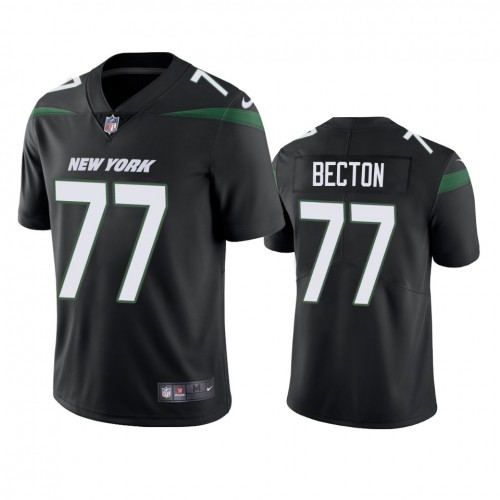 New York New York Jets #77 Mekhi Becton Men's Black 2020 Draft Vapor Limited Jersey Men's