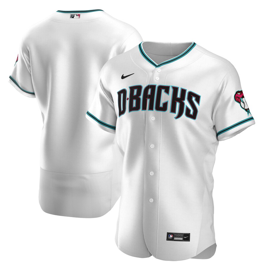 Arizona Diamondbacks Men's White Teal Authentic Alternate Team Jersey