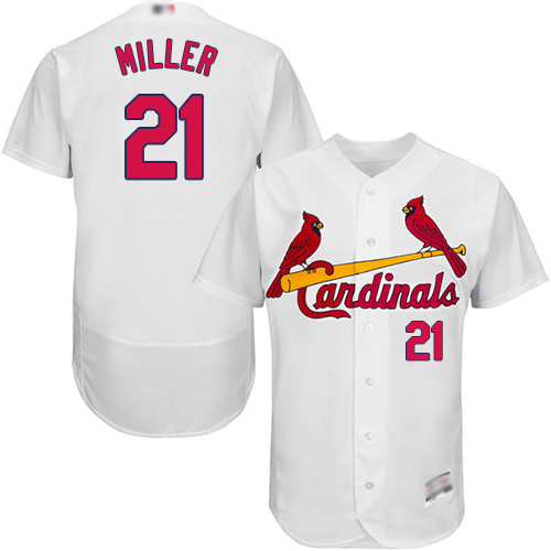 St.Louis Cardinals #21 Andrew Miller White Flexbase Authentic Collection Stitched Jersey Men's