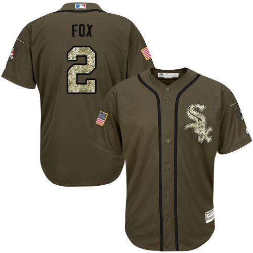 Chicago White Sox #2 Nellie Fox Green Salute to Service Stitched Jersey Men's