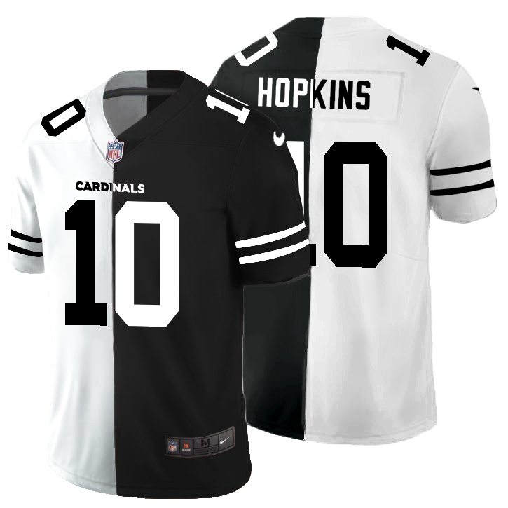 Arizona Cardinals #10 DeAndre Hopkins Men's Black V White Peace Split Vapor Untouchable Limited Jersey