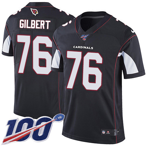 Arizona Cardinals #76 Marcus Gilbert Black Alternate Youth Stitched 100th Season Vapor Untouchable Limited Jersey Youth