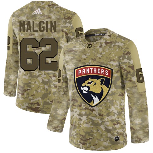 Adidas Florida Panthers #62 Denis Malgin Camo Authentic Stitched Jersey Men's