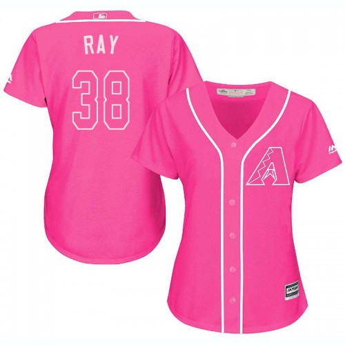 Arizona Diamondbacks #38 Robbie Ray Pink Fashion Women's Stitched Jersey Womens