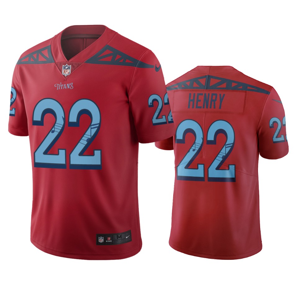 Tennessee Titans #22 Derrick Henry Red Vapor Limited City Edition Jersey
