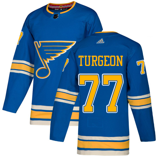 Adidas St. Louis Blues #77 Pierre Turgeon Light Blue Alternate Authentic Stitched Jersey Men's