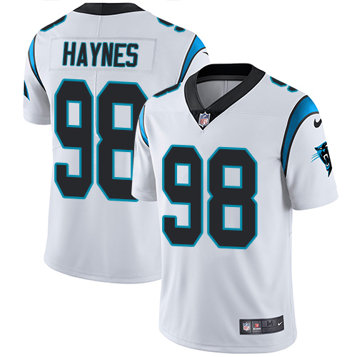 Carolina Panthers #98 Marquis Haynes White Men's Stitched Vapor Untouchable Limited Jersey Men's