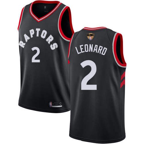 Toronto Raptors #2 Kawhi Leonard Black 2019 Finals Bound Womens Swingman Statement Edition Jersey Womens