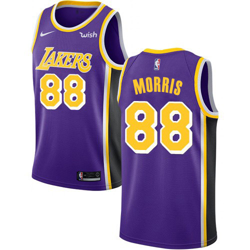 Los Angeles Lakers #88 Markieff Morris Purple Swingman Statement Edition Jersey Mens