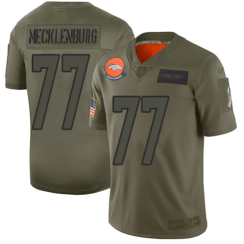 Denver Broncos #77 Karl Mecklenburg Camo Men's Stitched Limited 2019 Salute To Service Jersey Men's