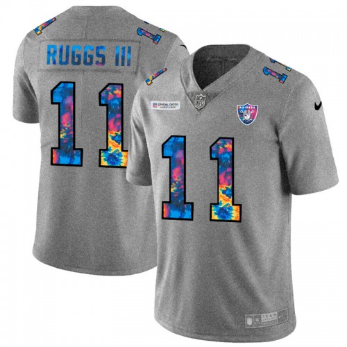 Las Vegas Las Vegas Raiders #11 Henry Ruggs III Men's Multi-Color 2020 Crucial Catch Jersey Greyheather Men's