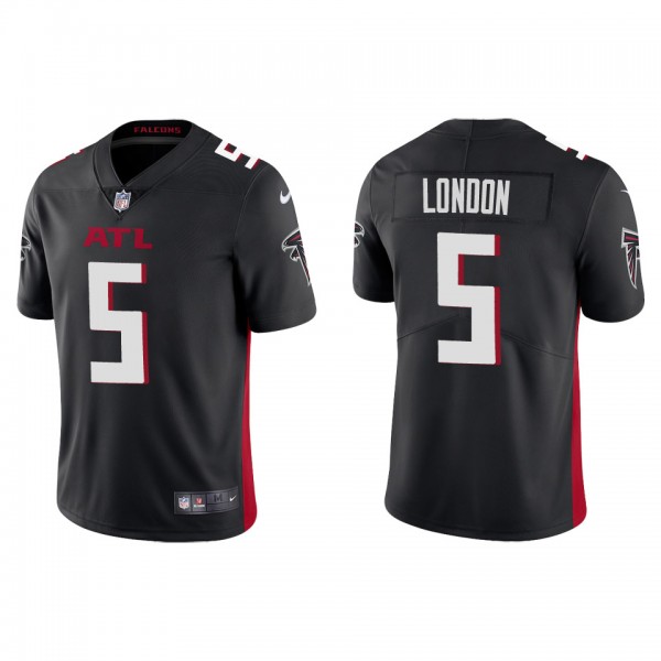 Men's Atlanta Falcons #5 Drake London Black Vapor Untouchable Limited Stitched Jersey