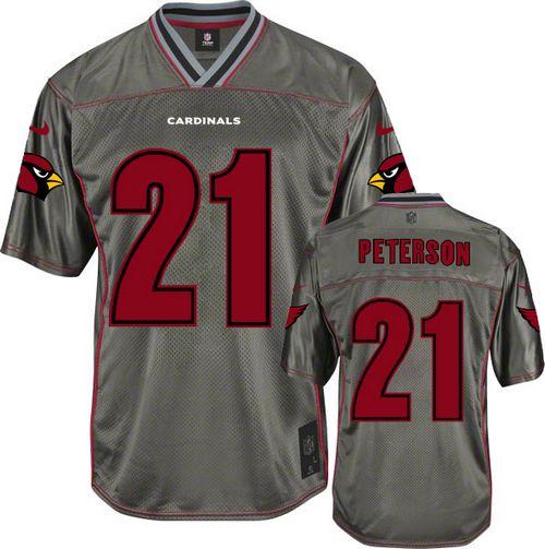 Cardinals #21 Patrick Peterson Grey Youth Stitched Elite Vapor Jersey