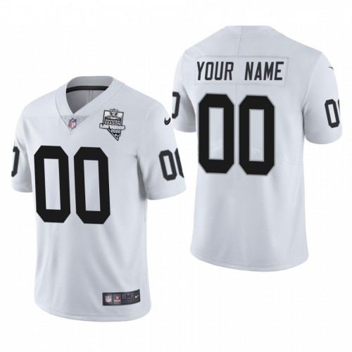 Las Vegas Raiders Custom Men's 2020 Inaugural Season Vapor Limited Jersey White
