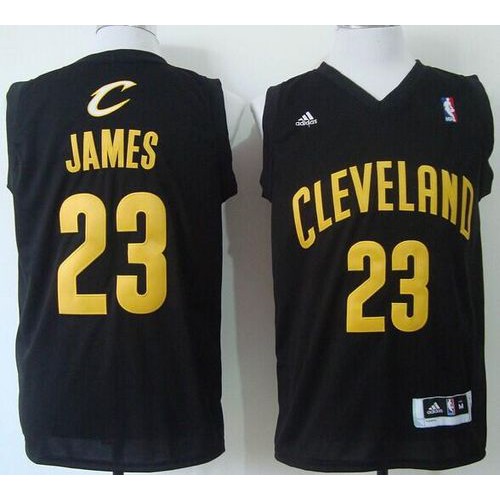 Cleveland Cavaliers #23 LeBron James Black Fashion Stitched Jersey Mens