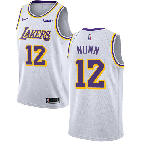 Los Angeles Lakers #12 Kendrick Nunn White Womens Swingman Association Edition Jersey Womens