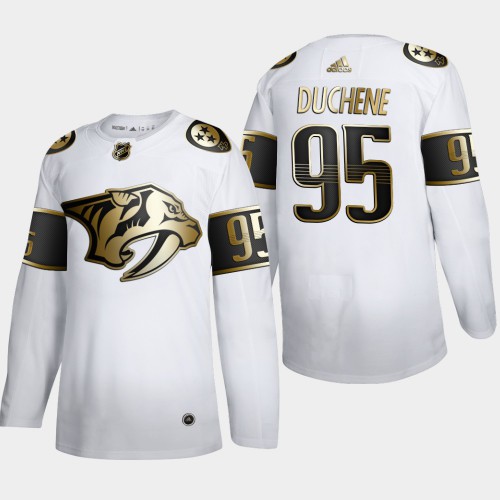 Nashville Nashville Predators #95 Matt Duchene Men's Adidas White Golden Edition Limited Stitched Jersey Men's