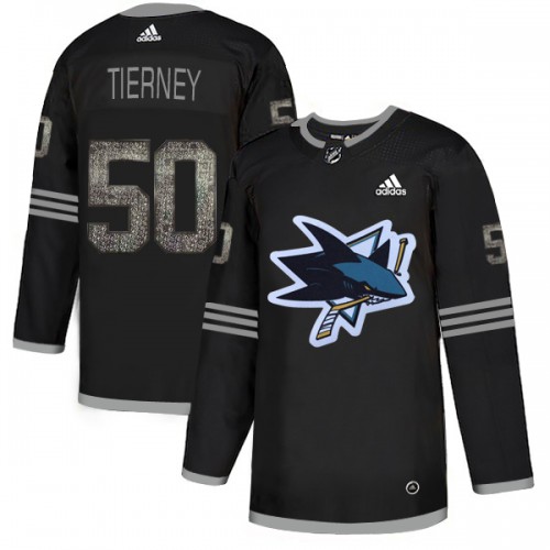 Adidas San Jose Sharks #50 Chris Tierney Black Authentic Classic Stitched Jersey Men's