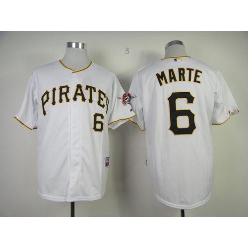Pittsburgh Pirates #6 Starling Marte White Cool Base Stitched Jersey Men's
