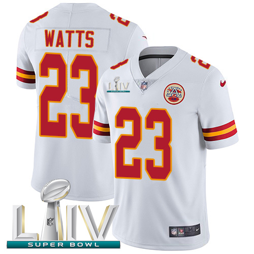 Kansas City Chiefs #23 Armani Watts White Super Bowl LIV 2020 Men's Stitched Vapor Untouchable Limited Jersey Men's