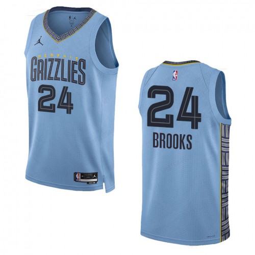 Memphis Memphis Grizzlies #24 Dillon Brooks Blue Mens 2022-23 Statement Edition Jersey Mens