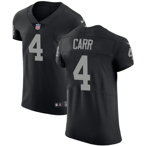 Raiders #4 Derek Carr Black Team Color Men's Stitched Vapor Untouchable Elite Jersey