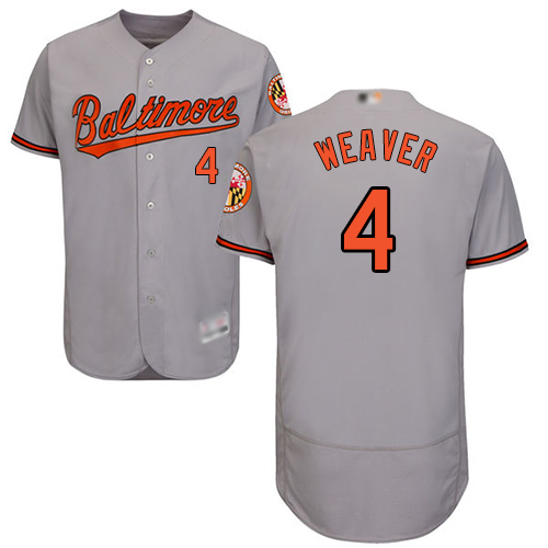Baltimore Orioles #4 Earl Weaver Grey Flexbase Authentic Collection Stitched Jersey Men's