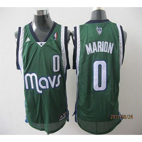 Dallas Mavericks #0 Shawn Marion Revolution 30 Green Stitched Jersey Mens