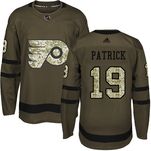 Adidas Philadelphia Flyers #19 Nolan Patrick Green Salute to Service Stitched Jersey Men's