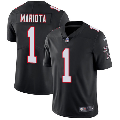 Falcons #1 Marcus Mariota Black Alternate Stitched Youth Vapor Untouchable Limited Jersey