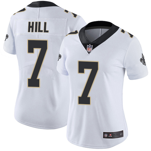 Saints #7 Taysom Hill White Women's Stitched Vapor Untouchable Limited Jersey
