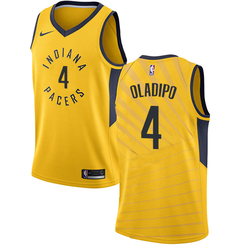 Indiana Pacers #4 Victor Oladipo Gold Youth Swingman Statement Edition Jersey Youth