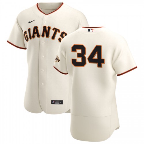 San Francisco San Francisco Giants #34 Kevin Gausman Men's Cream Home 2020 Authentic Player Jersey Men's