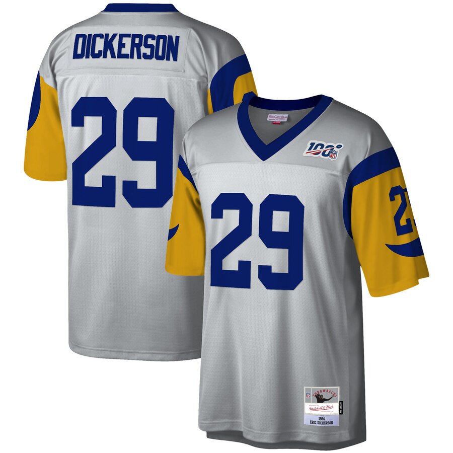 Los Angeles Rams #29 Eric Dickerson Mitchell & Ness 100 Retired Player Platinum Jersey