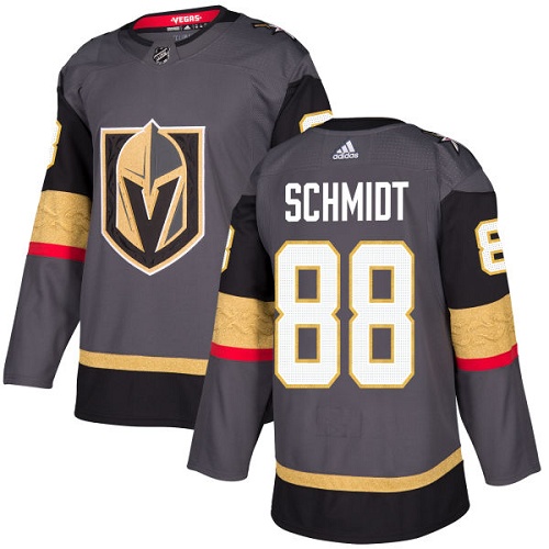 Adidas Golden Vegas Golden Knights #88 Nate Schmidt Grey Home Authentic Stitched Jersey Men's