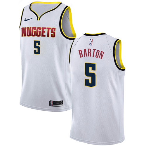 Denver Nuggets #5 Will Barton White Swingman Association Edition Jersey Mens