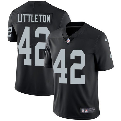 Las Vegas Raiders #42 Cory Littleton Black Team Color Youth Stitched Vapor Untouchable Limited Jersey Youth