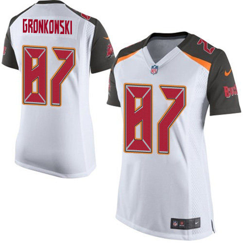 Buccaneers #87 Rob Gronkowski White Women's Stitched New Elite Jersey