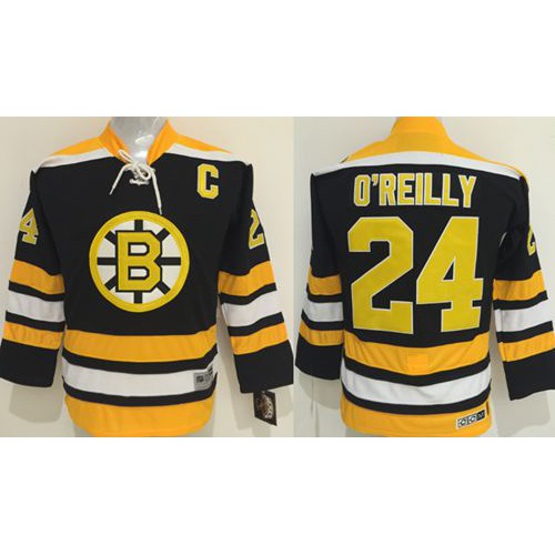 Boston Bruins #24 Terry O'Reilly Black CCM Youth Stitched Jersey Youth