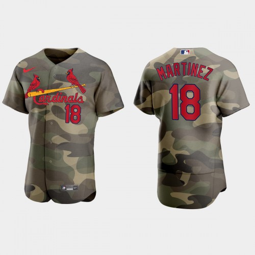 St.Louis St.Louis Cardinals #18 Carlos Martinez Men's 2021 Armed Forces Day Authentic Jersey -Camo Men's