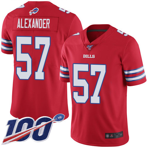 Buffalo Bills #57 Lorenzo Alexander Red Men's Stitched Limited Rush 100th Season Jersey Men's