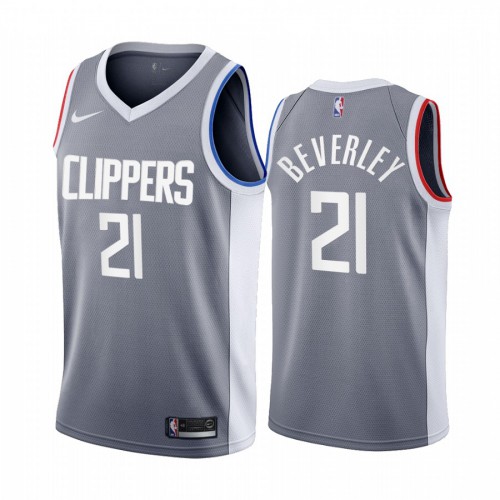 Los Angeles Los Angeles Clippers #21 Patrick Beverley Gray Womens Swingman 2020-21 Earned Edition Jersey Womens